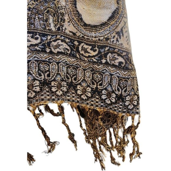 Kasmiri Shawl 100% Soft Wool India - Picture 2 of 4